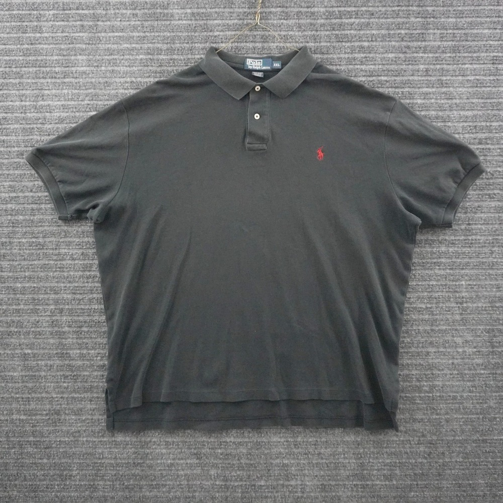 Polo Ralph Lauren Polo Shirt Mens XXL Black Red Pony Logo Short Sleeve